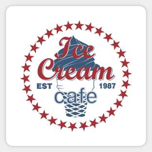 ice cream cafe Sticker